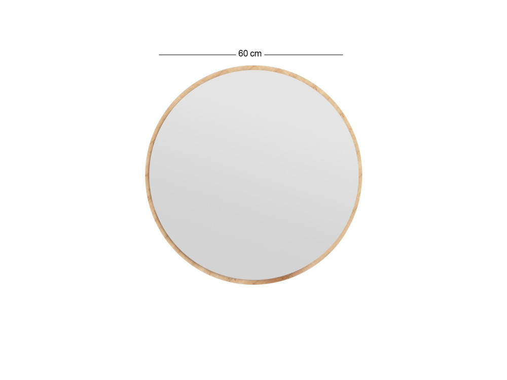 Miroir en bois "Ozze" - 60 x 60 cm - Beige