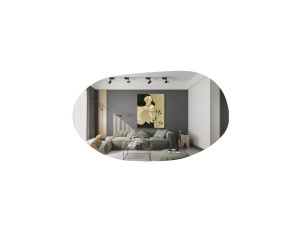 Miroir en bois "Vanomi" - 52 x 89 cm - Noir