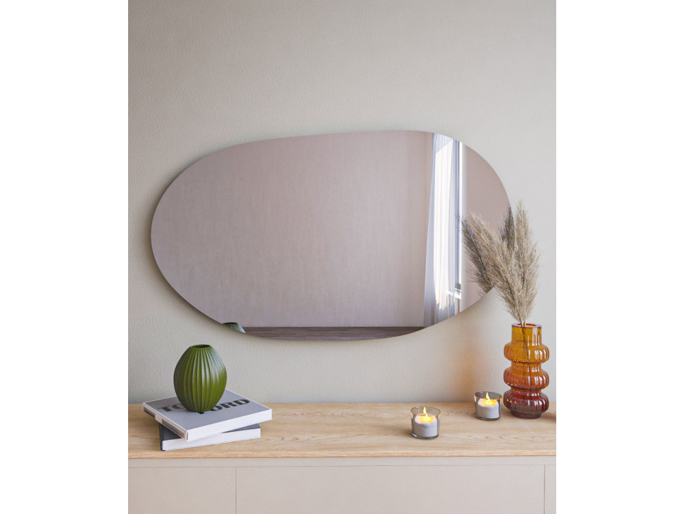 Miroir en bois "Vanomi" - 52 x 89 cm - Noir