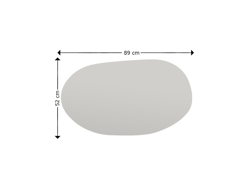 Miroir en bois "Vanomi" - 52 x 89 cm - Noir