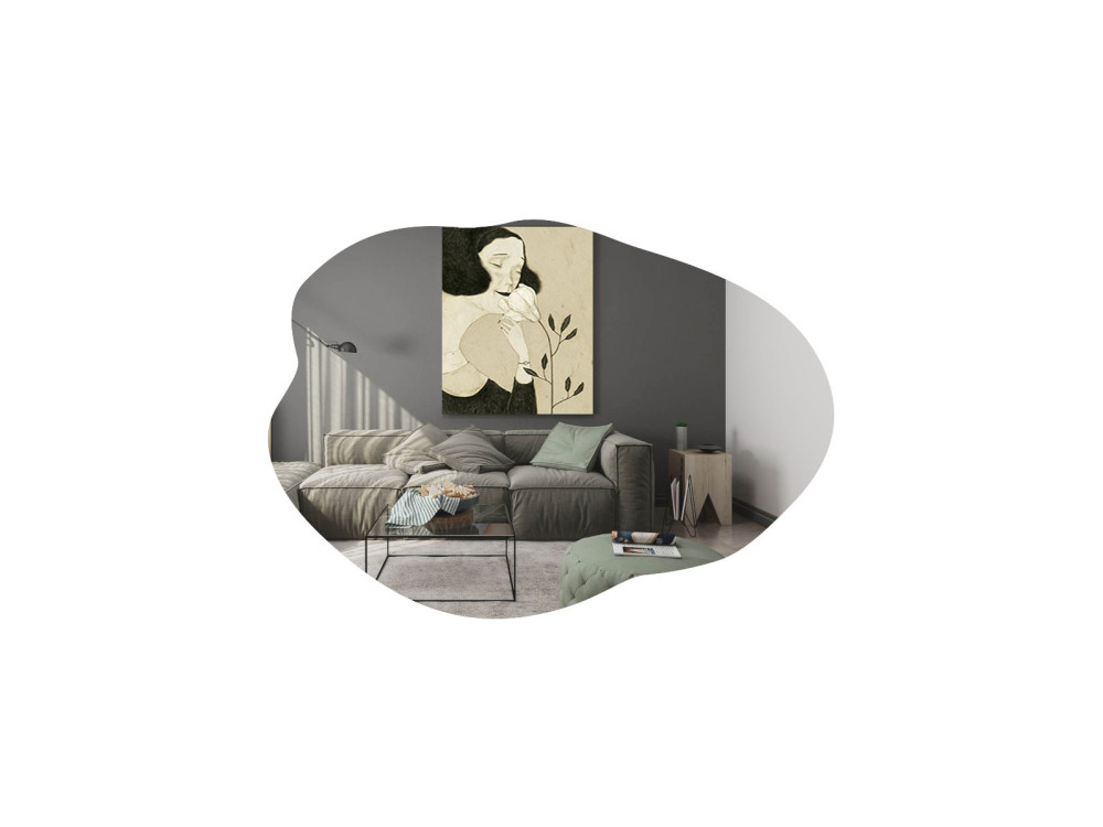 Miroir en bois "Ohho" - 60 x 85 cm - Noir