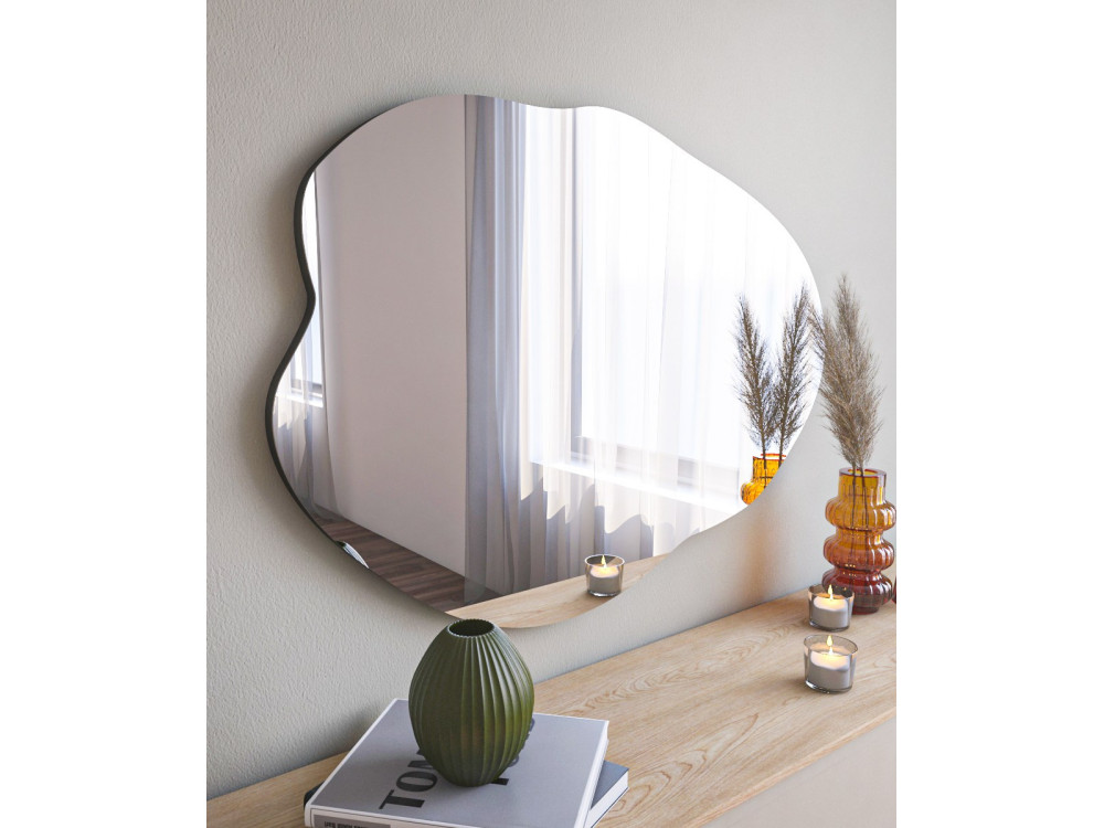 Miroir en bois "Ohho" - 60 x 85 cm - Noir