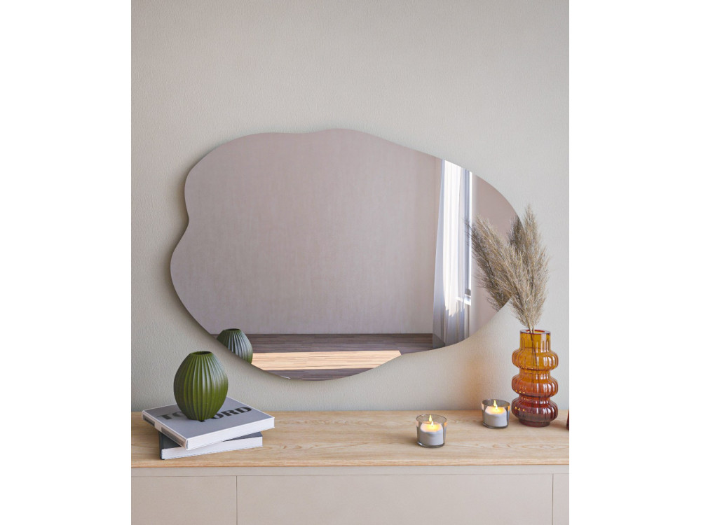 Miroir en bois "Ohho" - 60 x 85 cm - Noir