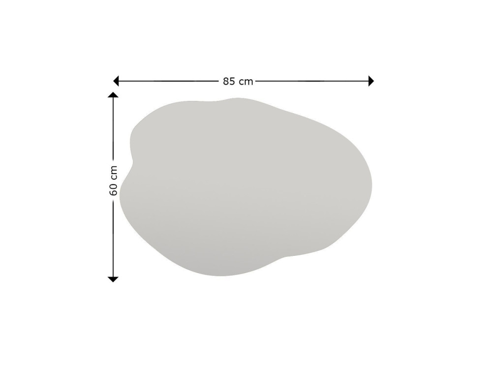 Miroir en bois "Ohho" - 60 x 85 cm - Noir