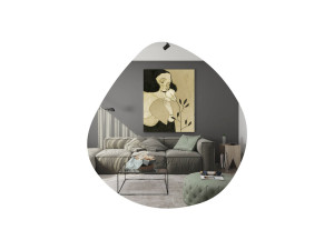 Miroir en bois "Besso" - 60 x 60 cm - Noir