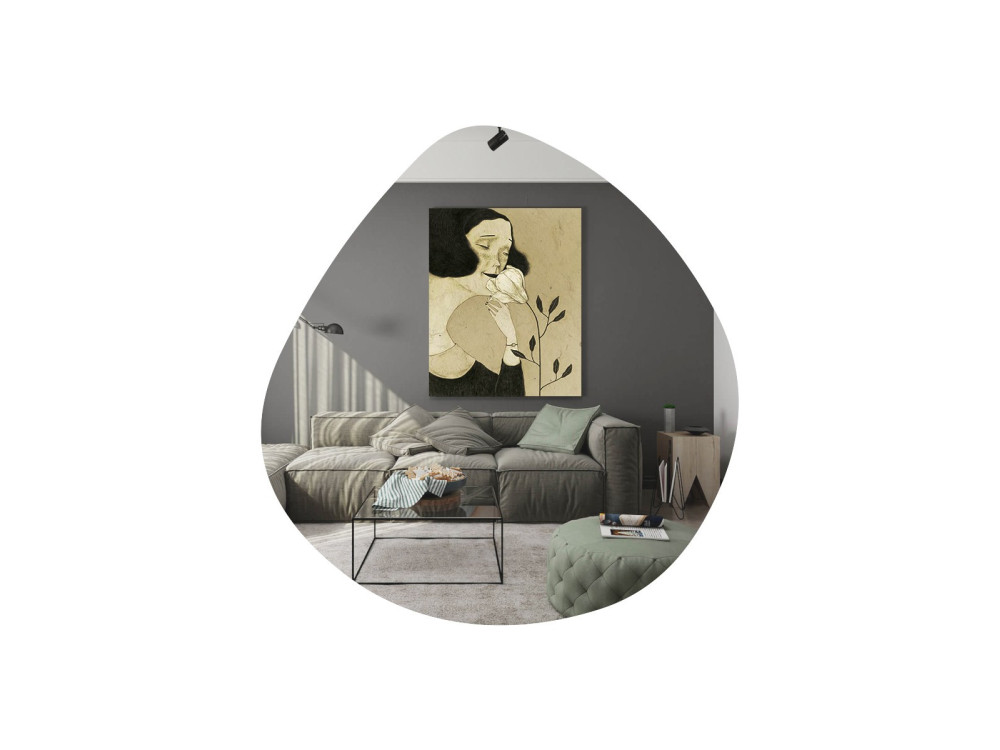 Miroir en bois "Besso" - 60 x 60 cm - Noir