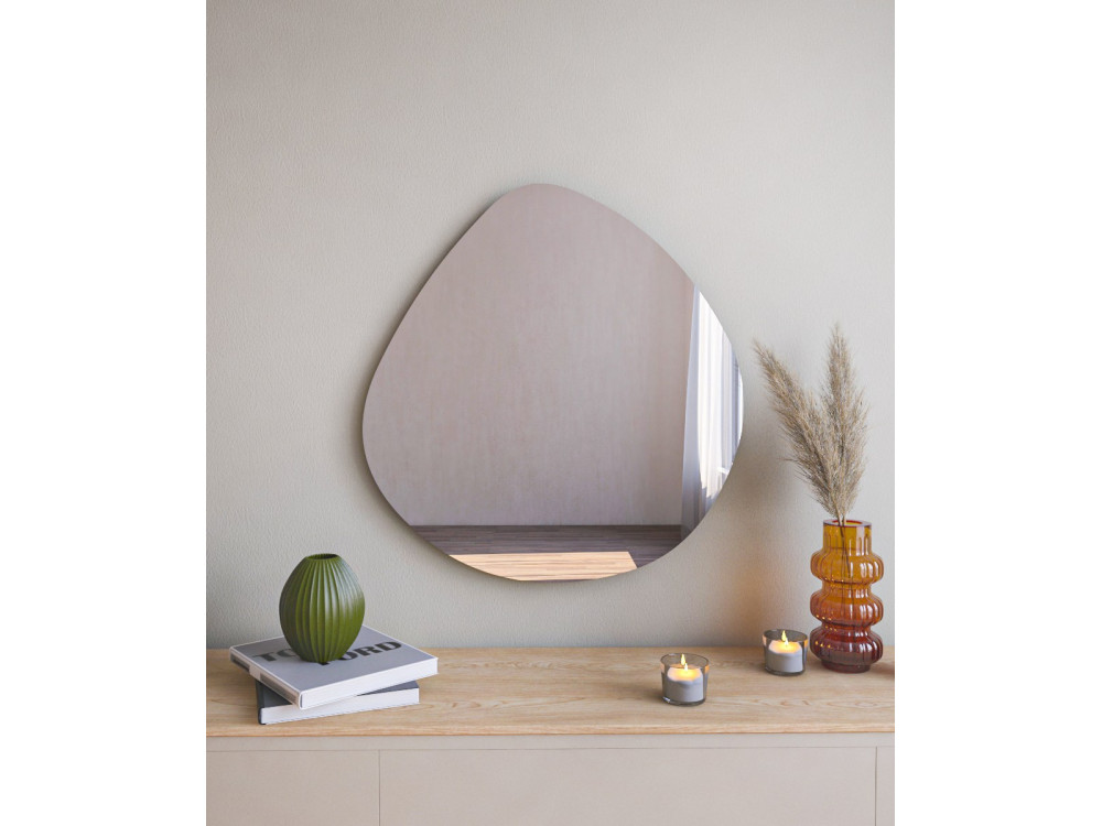 Miroir en bois "Besso" - 60 x 60 cm - Noir