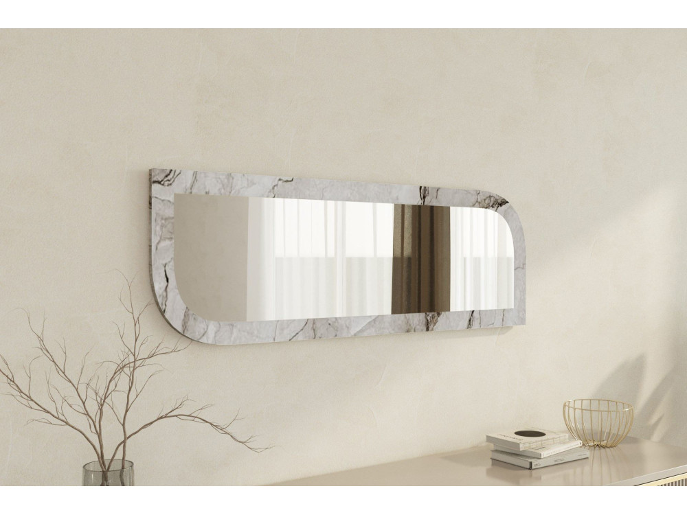 Miroir en bois "Arni" - 120 x 40 cm - Beige