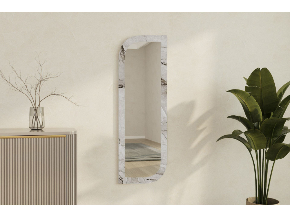 Miroir en bois "Arni" - 120 x 40 cm - Beige
