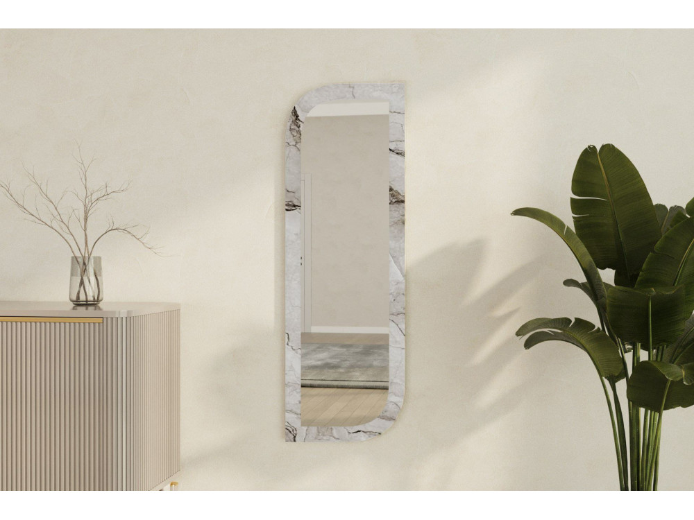 Miroir en bois "Arni" - 120 x 40 cm - Beige