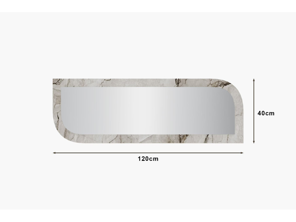 Miroir en bois "Arni" - 120 x 40 cm - Beige