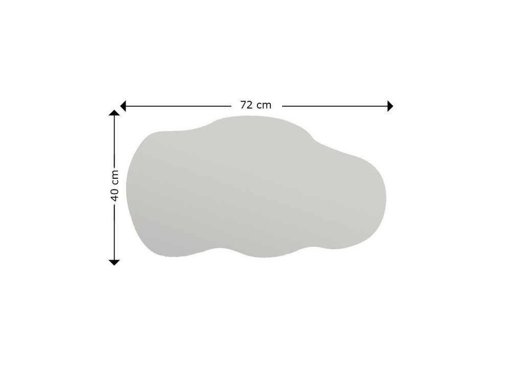 Miroir en bois "Baby" - 40 x 72 cm - Noir