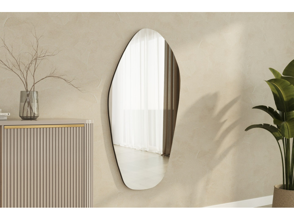 Miroir en bois "Bella " - 60 x 120 cm - Noir