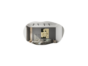 Miroir en bois "Lossa" - 52 x 89 cm - Noir