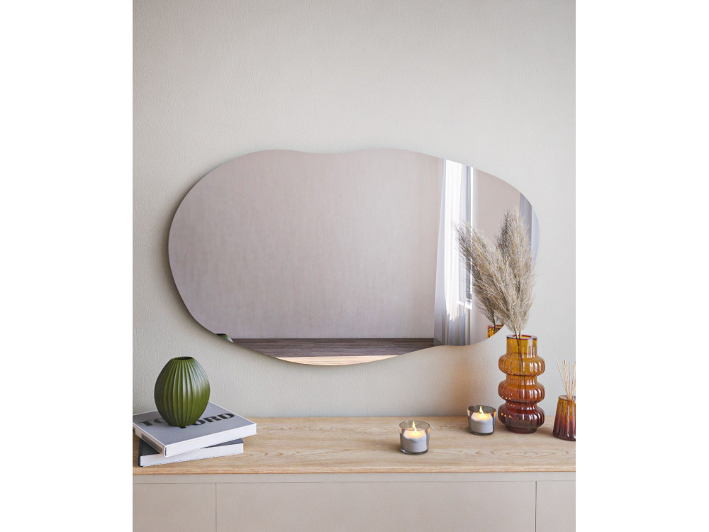 Miroir en bois "Lossa" - 52 x 89 cm - Noir