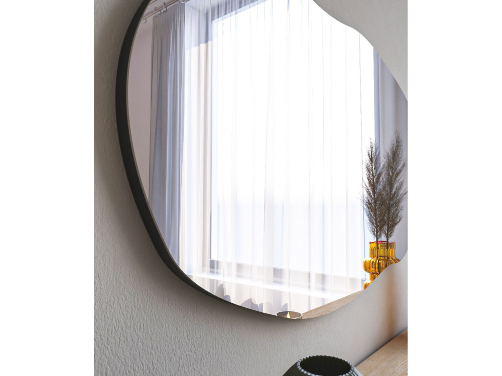 Miroir en bois "Lossa" - 52 x 89 cm - Noir