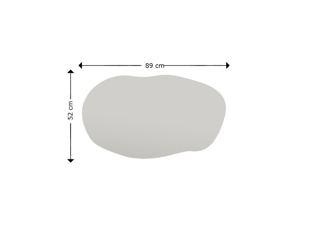 Miroir en bois "Lossa" - 52 x 89 cm - Noir