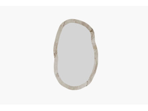 Miroir en bois "Lossa" - 52 x 86 cm - Beige marbré