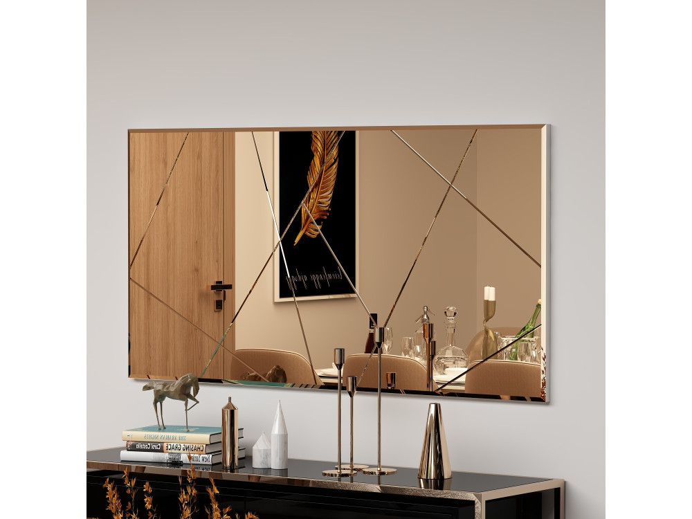 Miroir en bois "Orezo" - 120 x 60 cm - Bronze