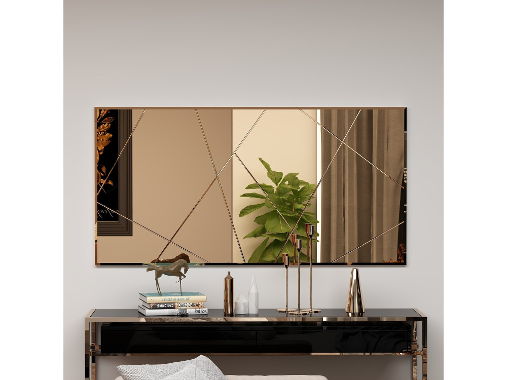 Miroir en bois "Orezo" - 120 x 60 cm - Bronze