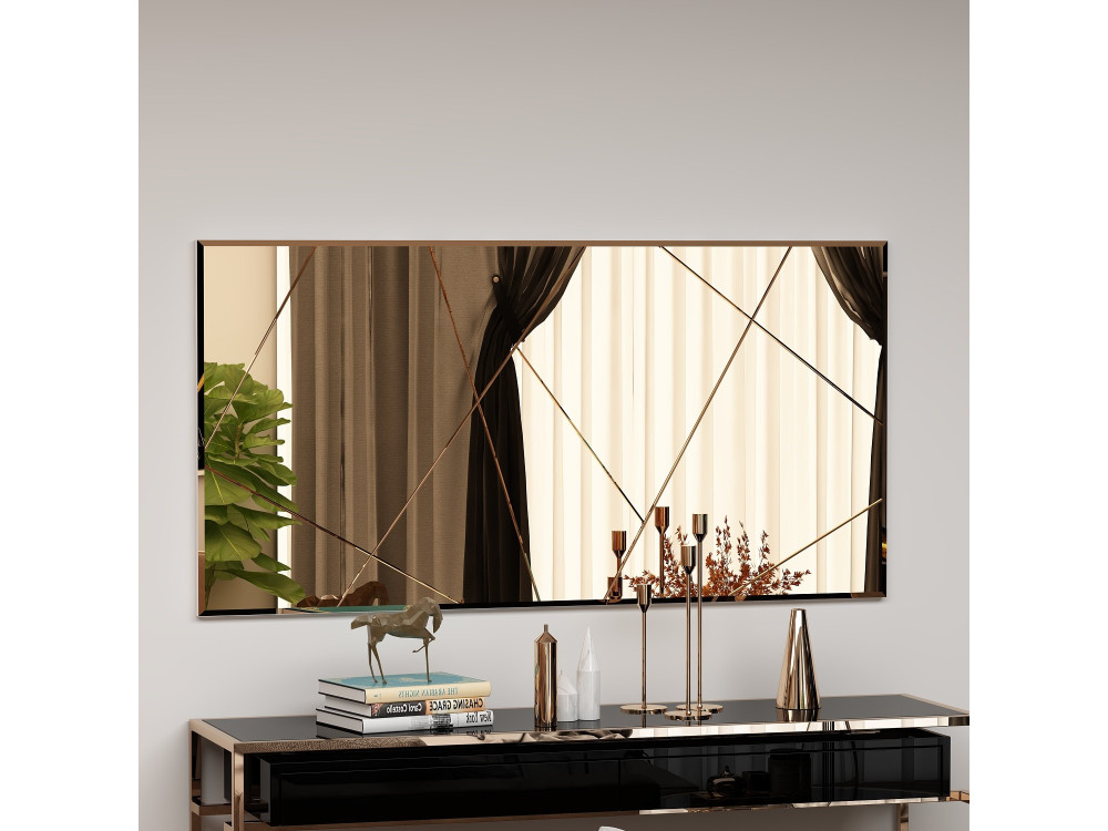Miroir en bois "Orezo" - 120 x 60 cm - Bronze