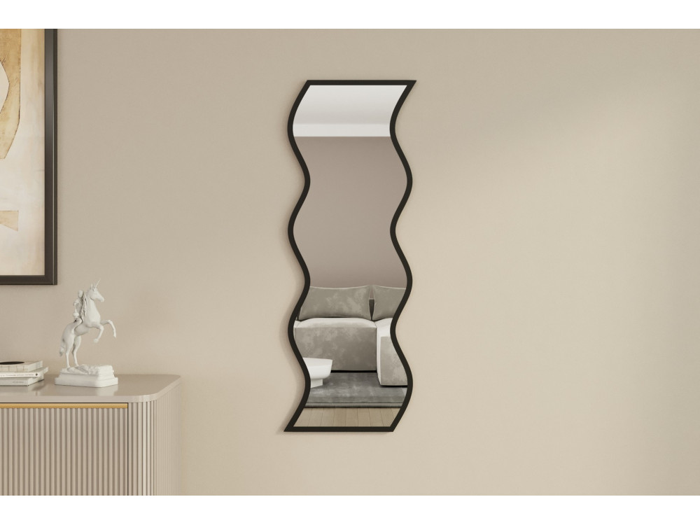 Miroir en bois "Safi" 40 x 2,2 x 120 cm - Blanc