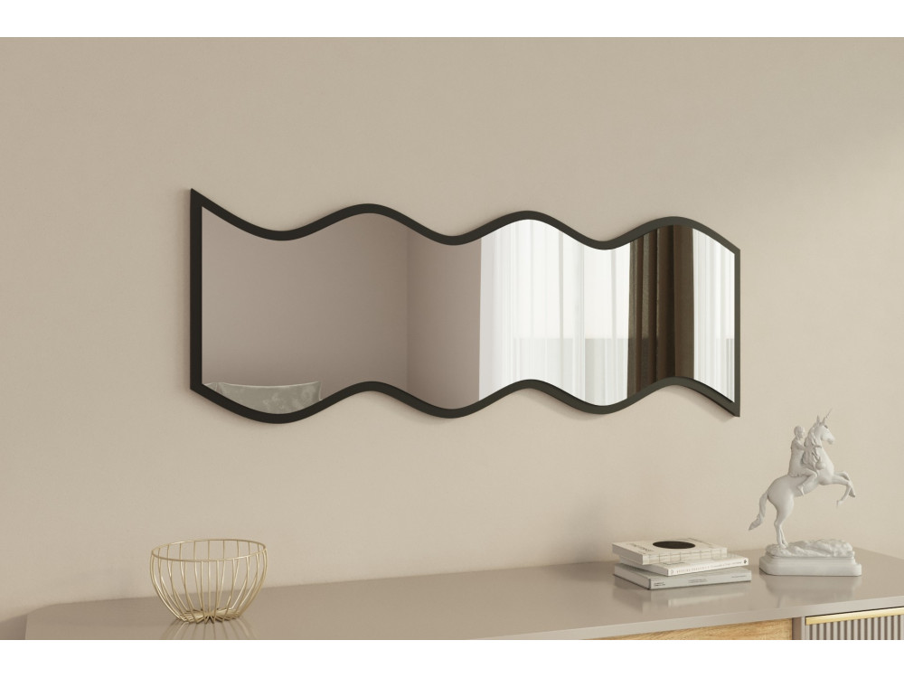 Miroir en bois "Safi" 40 x 2,2 x 120 cm - Blanc