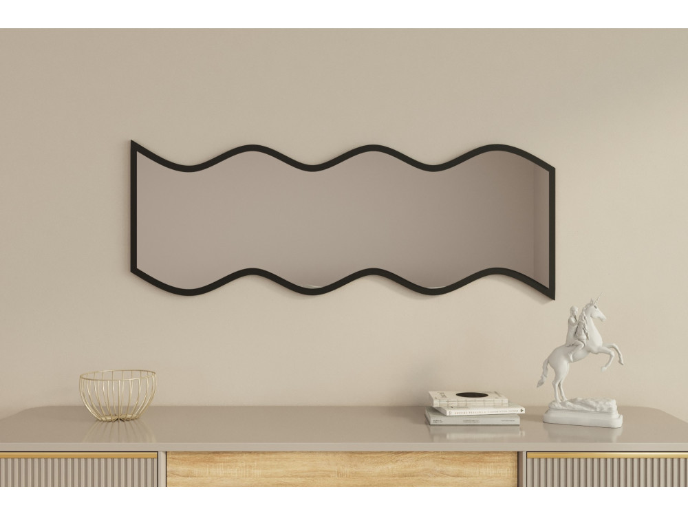 Miroir en bois "Safi" 40 x 2,2 x 120 cm - Blanc