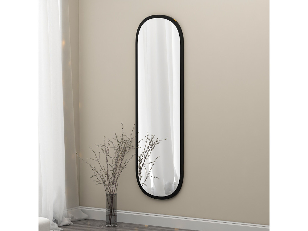 Miroir en bois "Magnum" - 40 x 120 cm - Noir