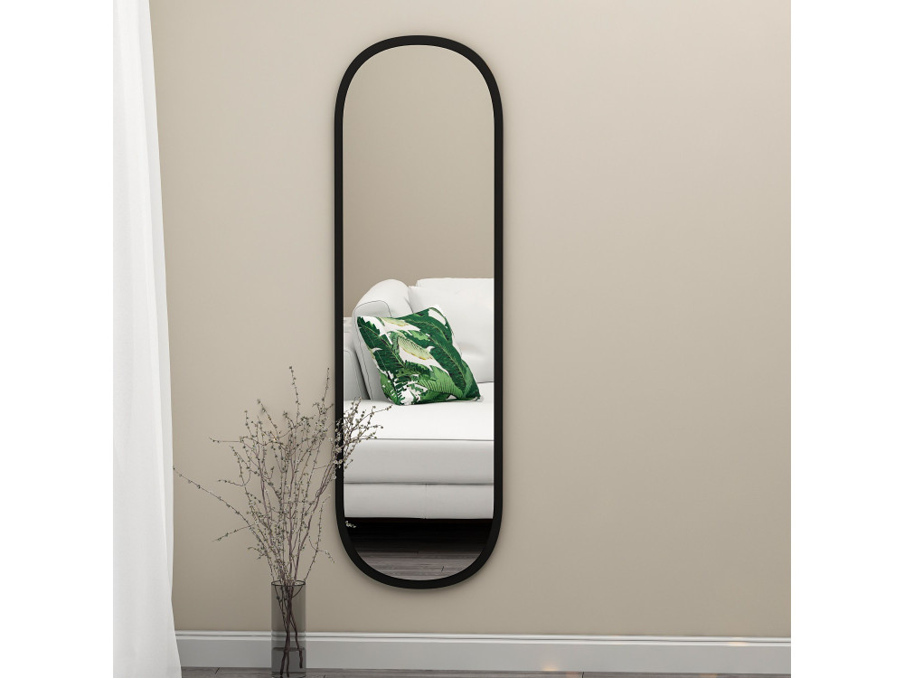 Miroir en bois "Magnum" - 40 x 120 cm - Noir