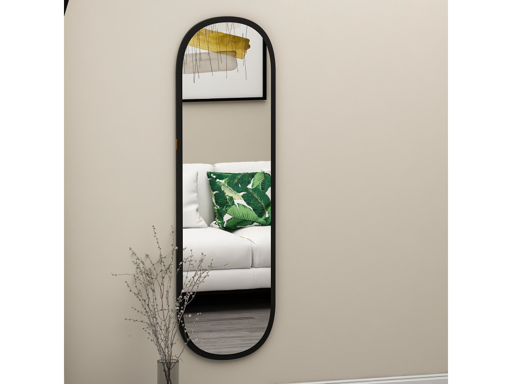 Miroir en bois "Magnum" - 40 x 120 cm - Noir