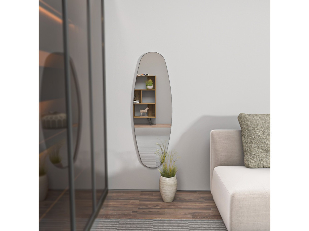 Miroir cheval en bois "Venti" - 40 x 120 cm - Transparent