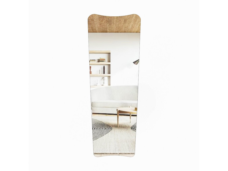 Miroir en bois "Vitros" - 55 x 150 cm - Noir
