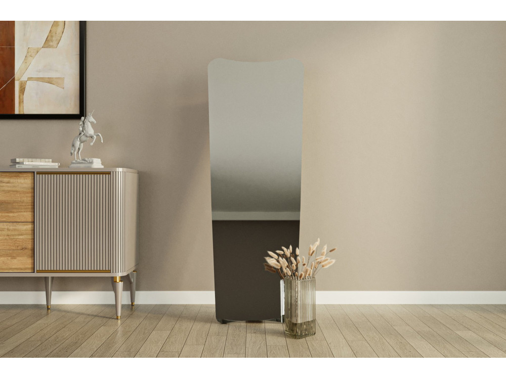 Miroir en bois "Vitros" - 55 x 150 cm - Noir