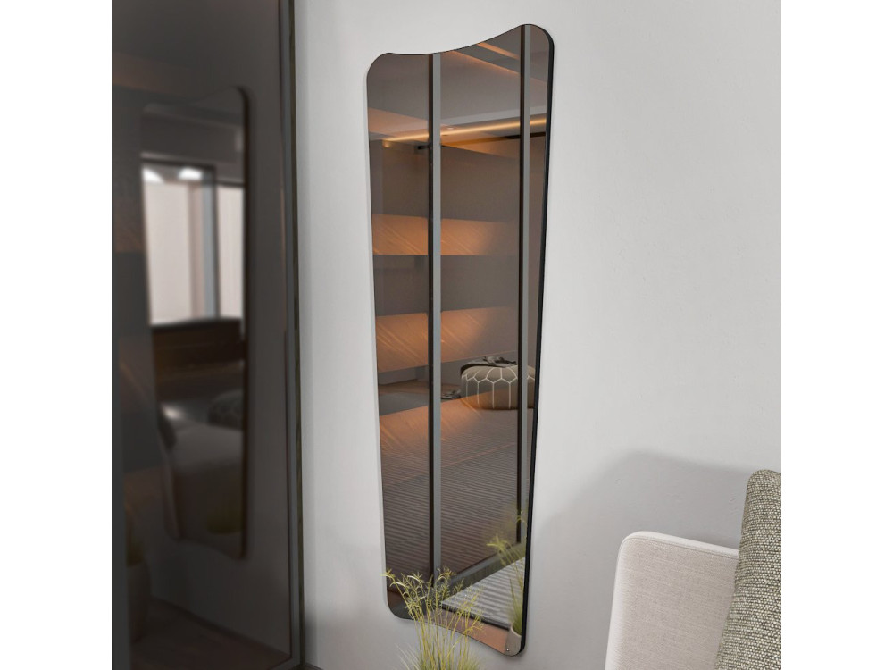 Miroir en bois "Vitros" - 55 x 150 cm - Noir