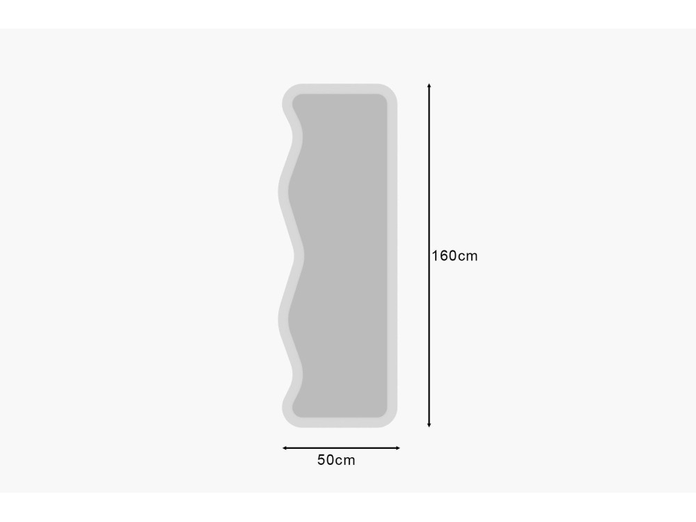 Miroir en bois "Asel" - 50 x 160 cm - Blanc