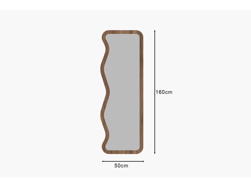 Miroir en bois "Asel" - 50 x 160 cm - Marron