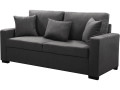 Canapé droit fixe "Alise" - 3 places - Gris - Gris