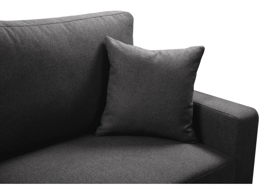 Canapé droit fixe "Alise" - 3 places - Gris