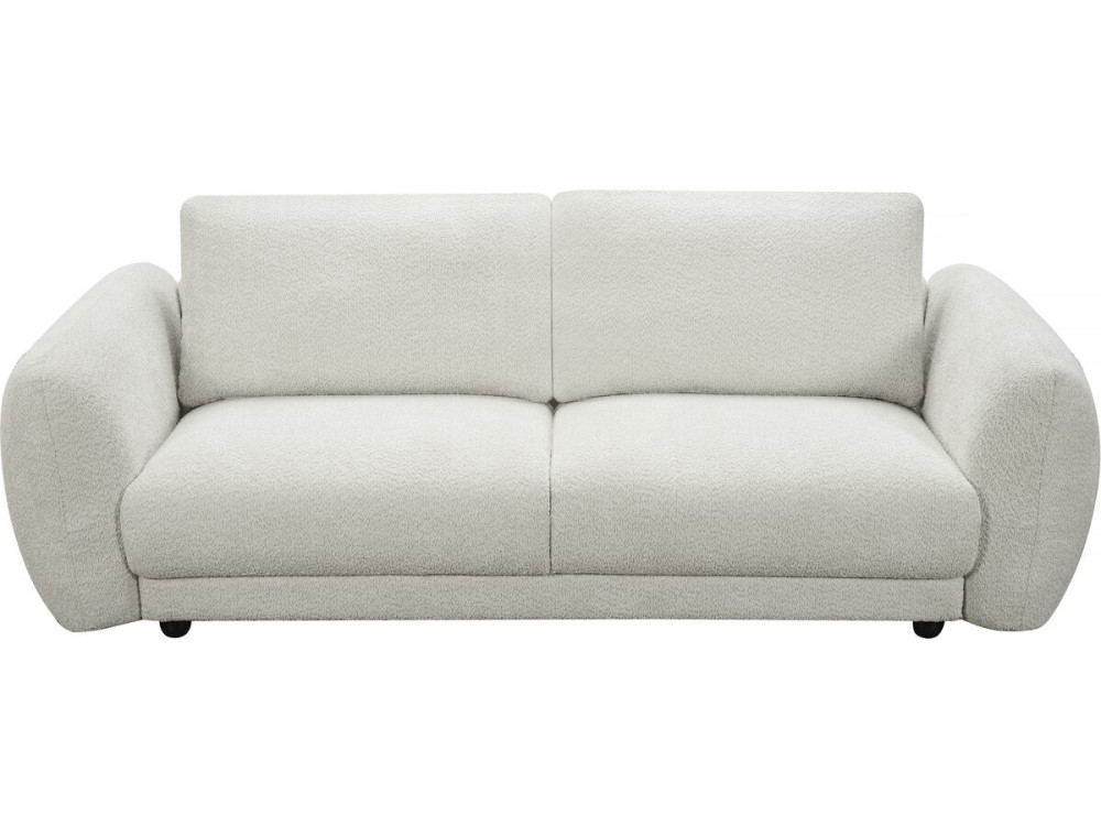 Canapé droit en tissu chenille "Saint Germain S" - 3 places - Beige