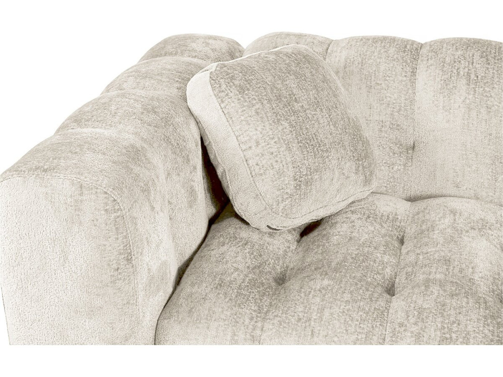Canapé droit en tissu chenille "Vendome" - 3 places - Beige