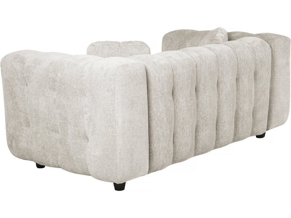 Canapé droit en tissu chenille "Vendome" - 2 places - Beige