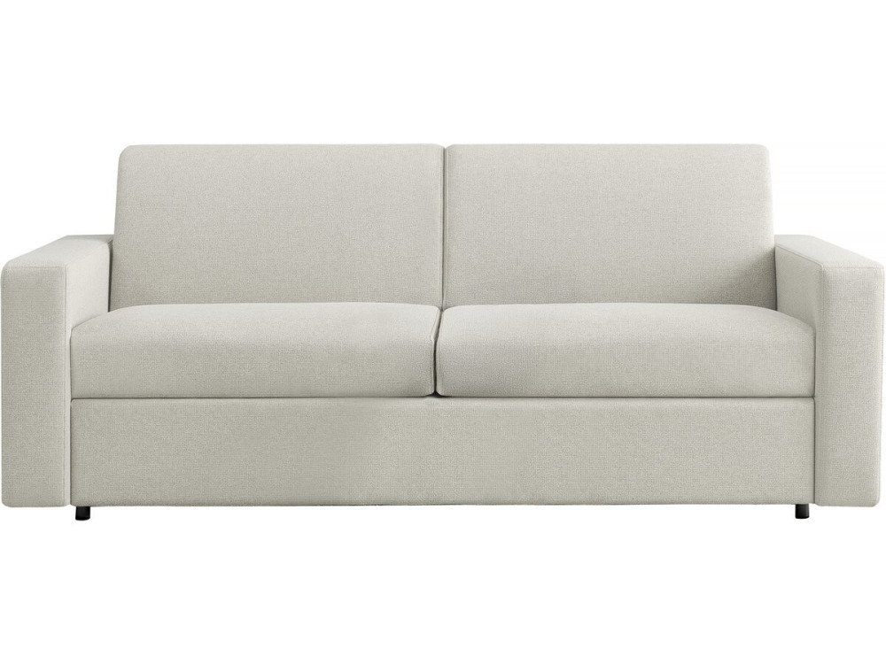 Canapé convertible express en tissu "Diana" - Couchage 140 cm - 3 places - Beige