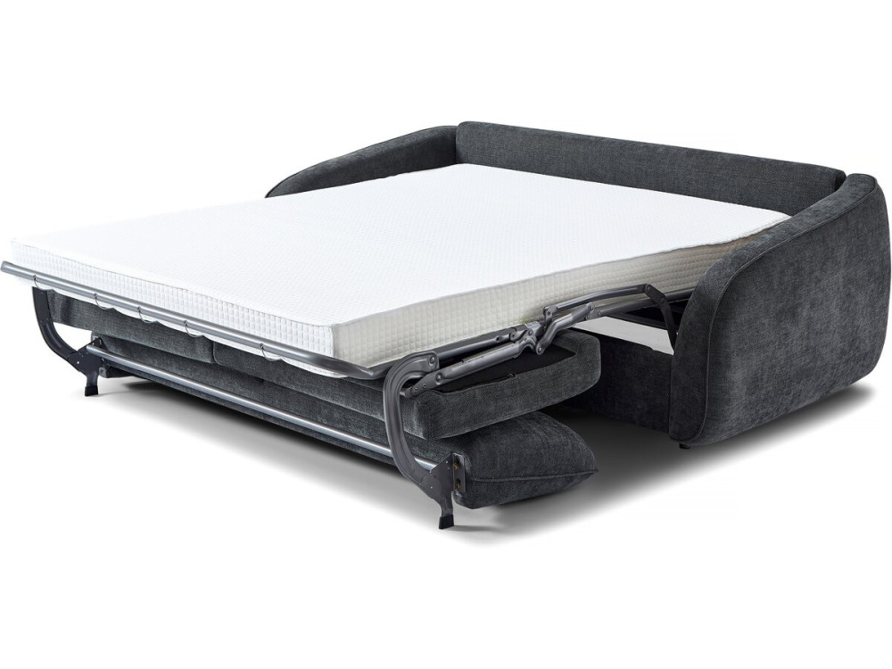 Canapé lit convertible express en tissu texturé "Laurie" - 202 x 107 x 85 cm