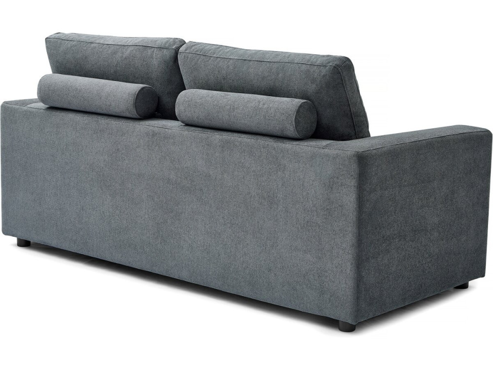 Canapé convertible express en tissu "Elena" - 3 places - Couchage 140 cm - Gris