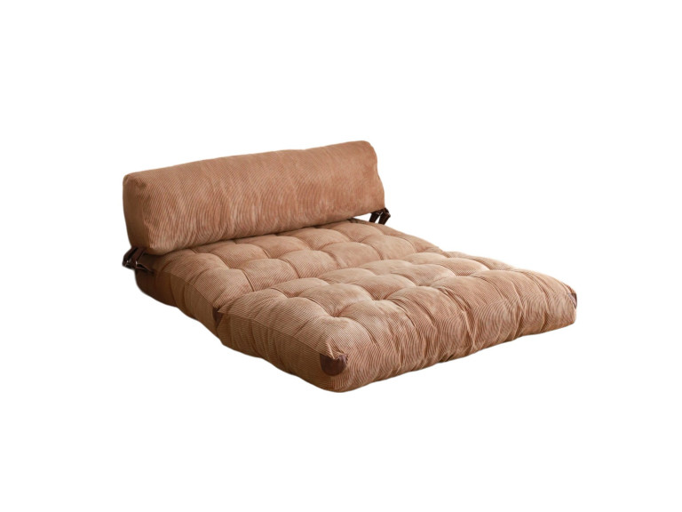 Canapé-lit 2 places en tissu "Fold" - 120 x 75 x 79 cm - Marron