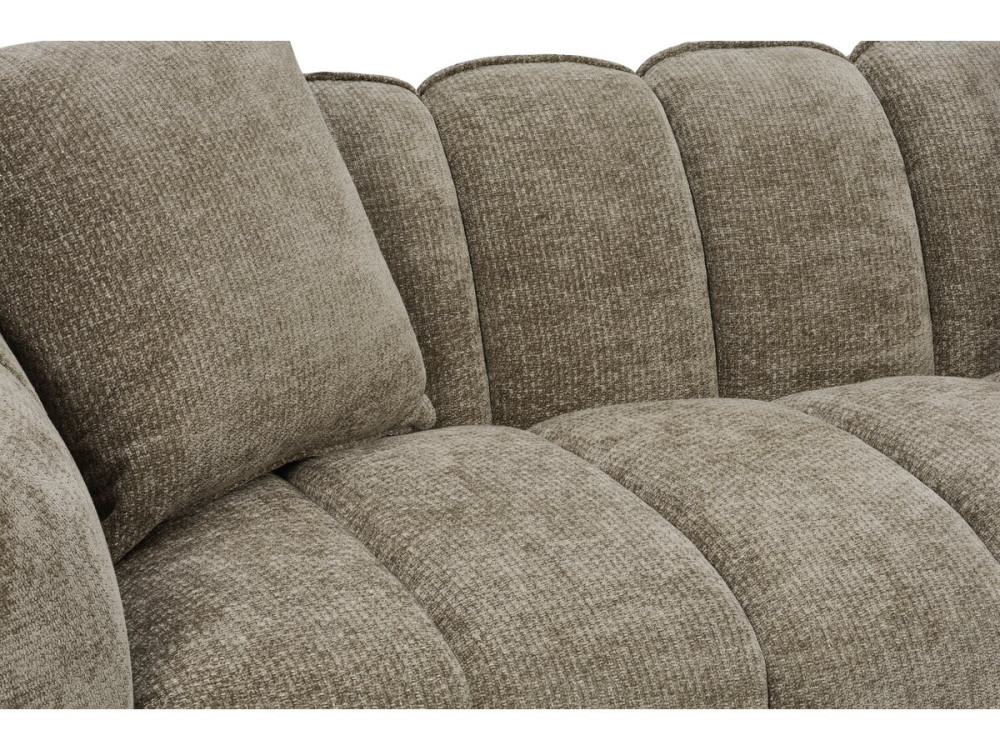 Canapé droit en tissu style bubble "Balzac" - 3 places - Taupe