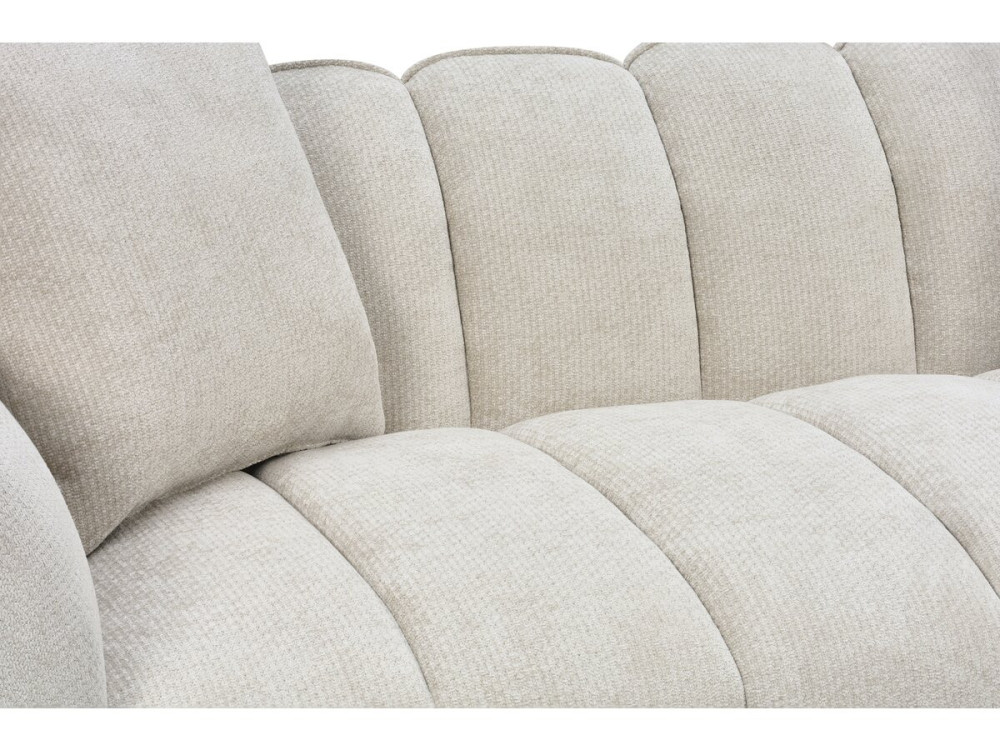 Canapé droit en tissu style bubble "Balzac" - 3 places - Beige