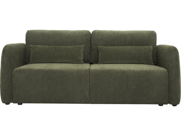 Canapé droit convertible en tissu "Concorde" 3 places - Vert