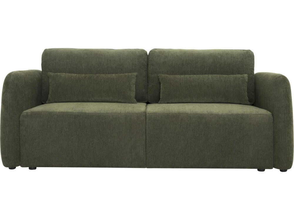 Canapé droit convertible en tissu "Concorde" 3 places - Vert